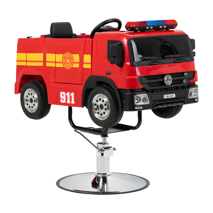 Poltrona parrucchiere bambino Pompieri Rosso