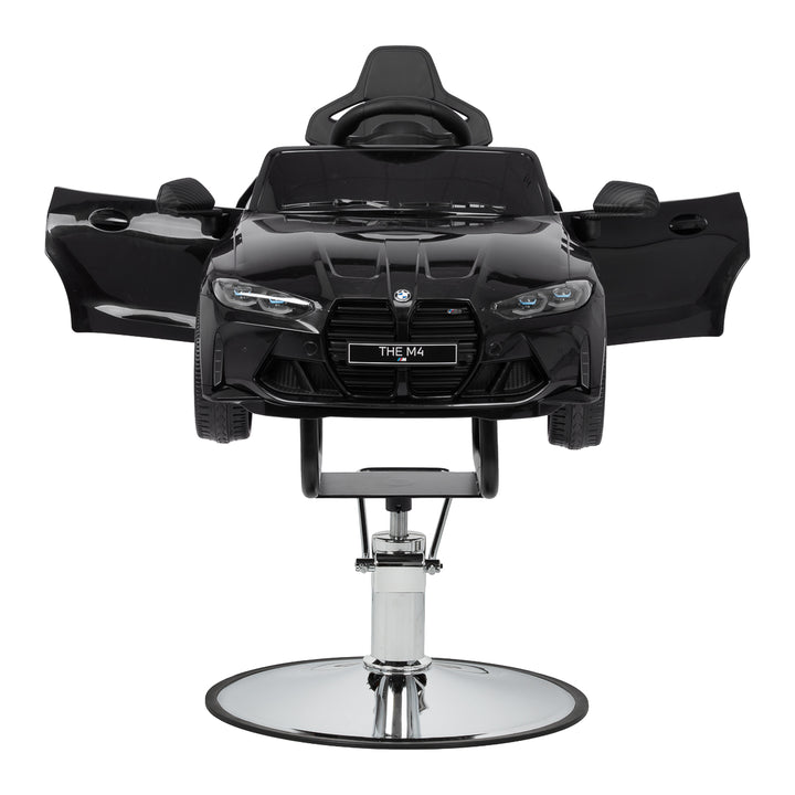 Poltrona parrucchiere bambino Auto BMW Nero - immagine 4