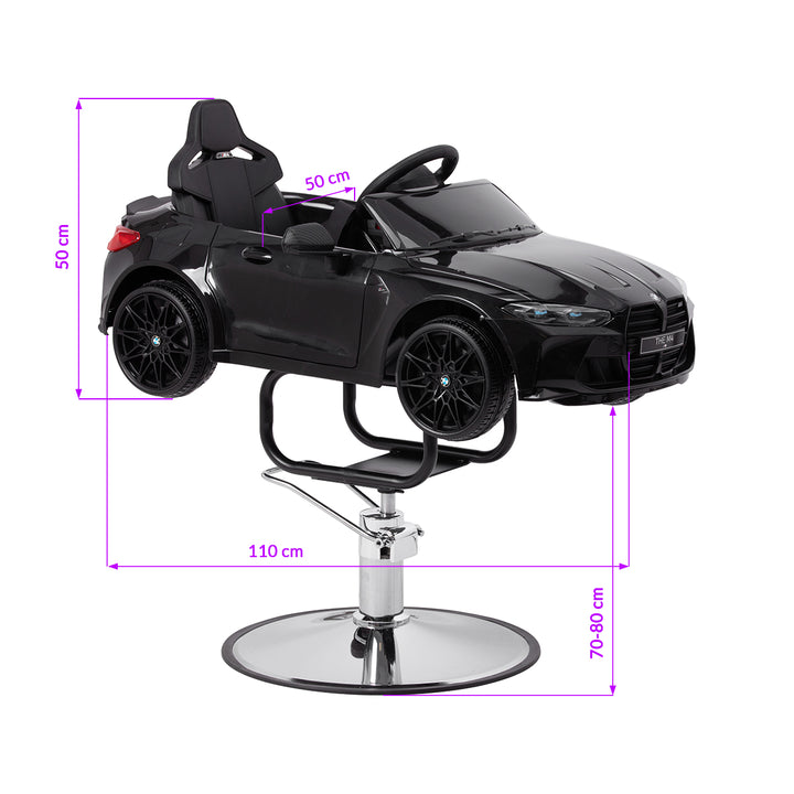 Poltrona parrucchiere bambino Auto BMW Nero - immagine 12