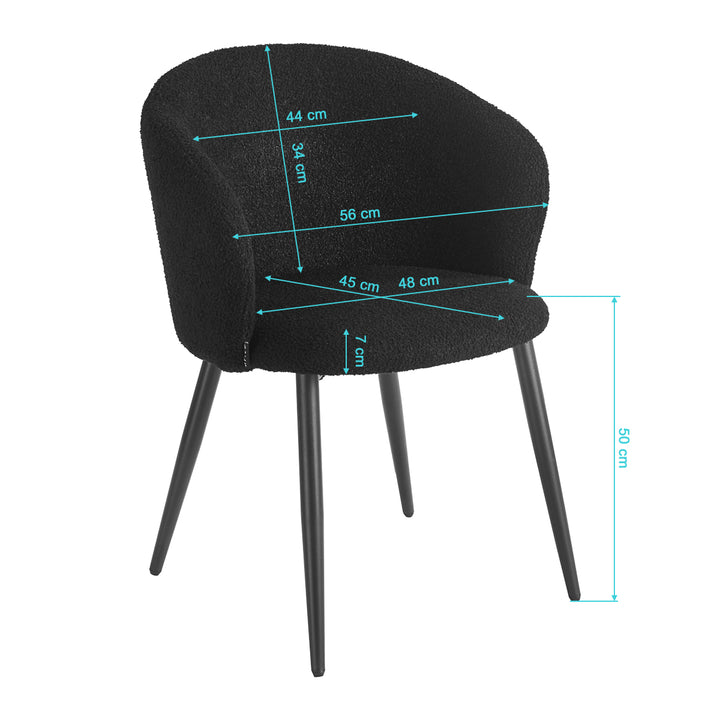 Sedia 4Rico Asola Nero - immagine 8