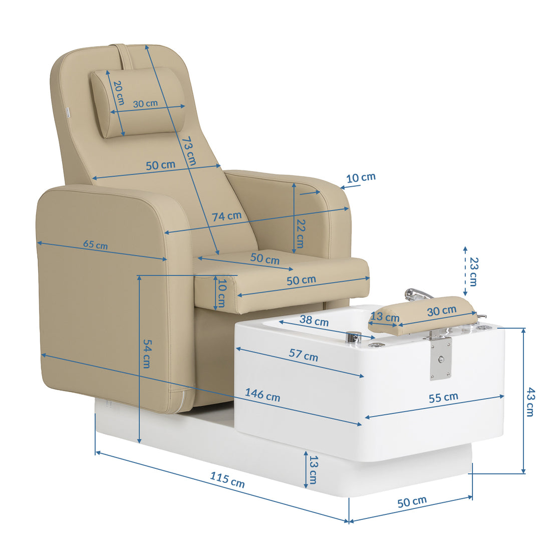 Poltrona Estetista Sillon Elysia Beige - immagine 17