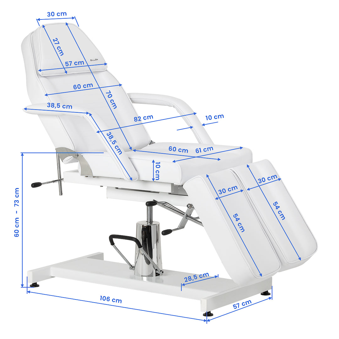 Poltrona Estetista Idraulica Sillon 210 Pedi Bianco - immagine 18