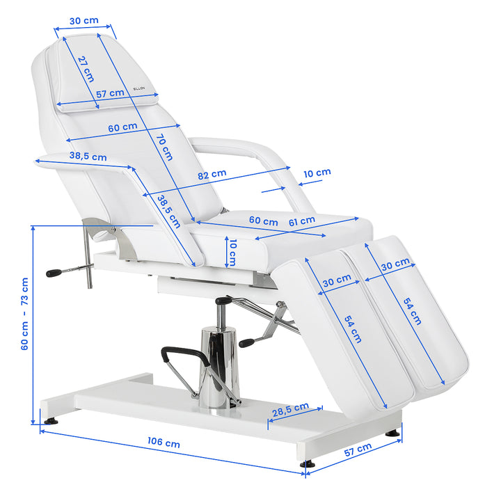 Poltrona Estetista Idraulica Sillon 210 Pedi Bianco - immagine 18