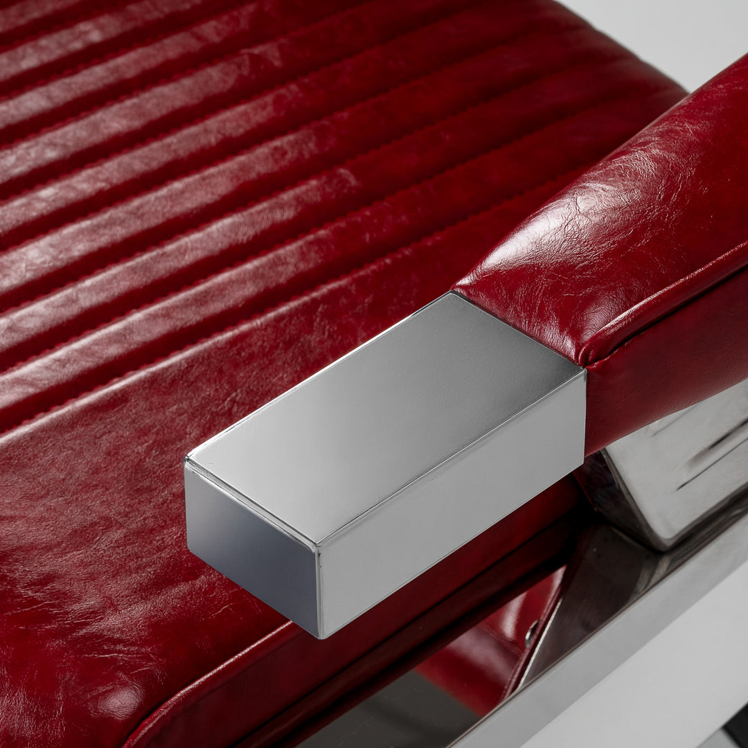 Poltrona da barbiere Gabbiano Royal X Rosso - immagine 6