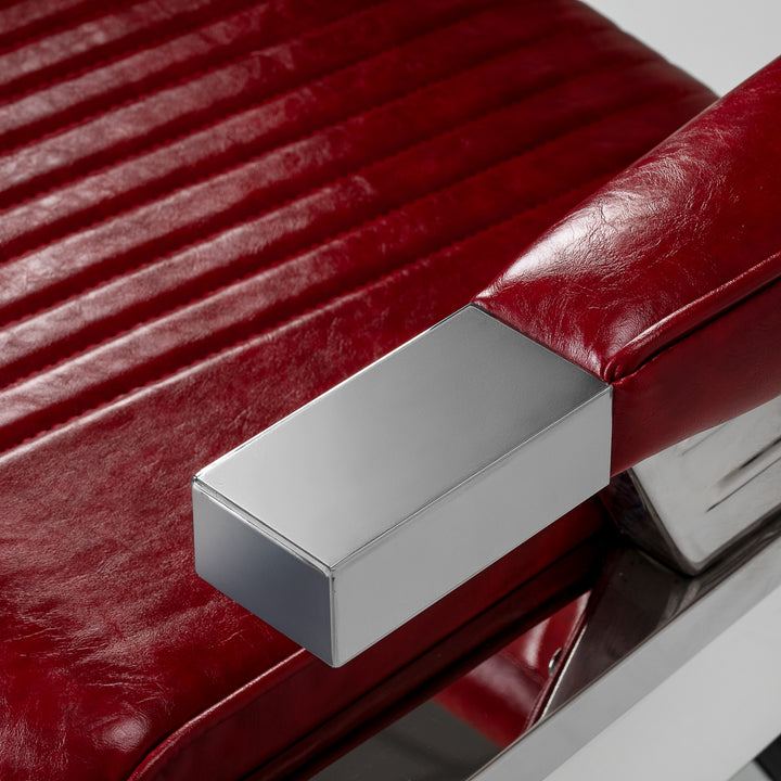 Poltrona da barbiere Gabbiano Royal X Rosso - immagine 6