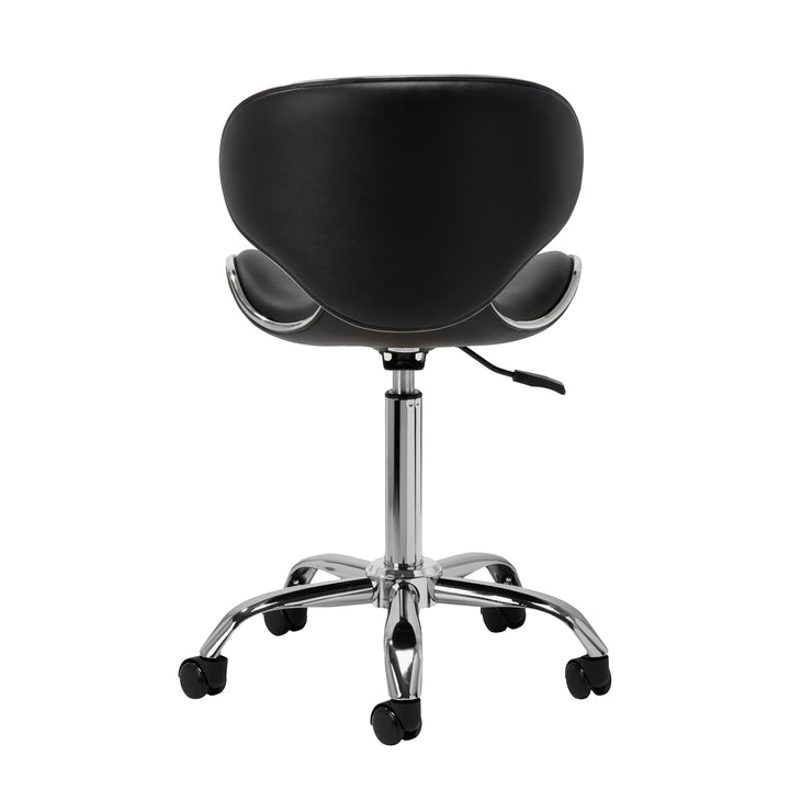 Sedia da Salone con Ruote e Schienale Gabbiano Q-4599 v2 Nero - immagine 4