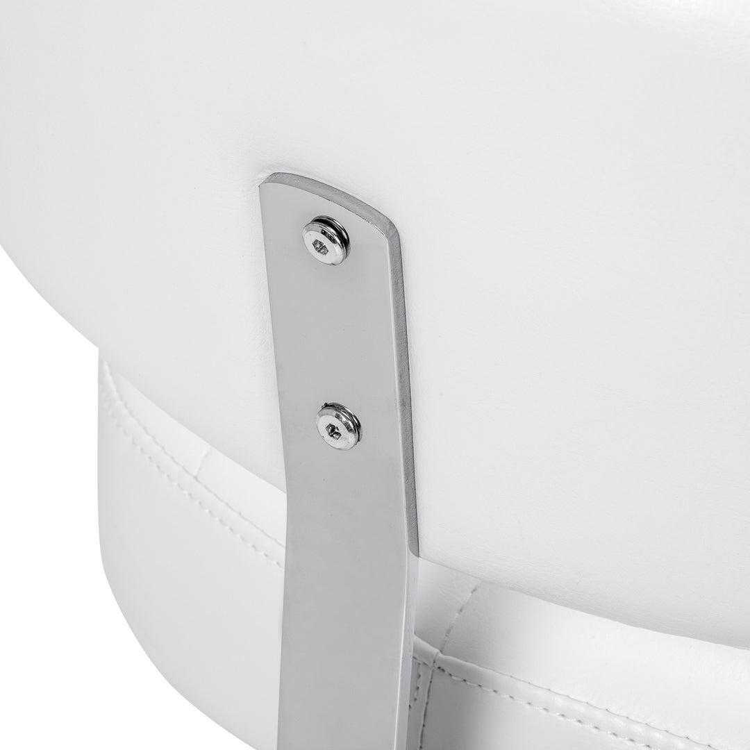 Sgabello con Ruote Giovanni Y08 Bianco - immagine 8