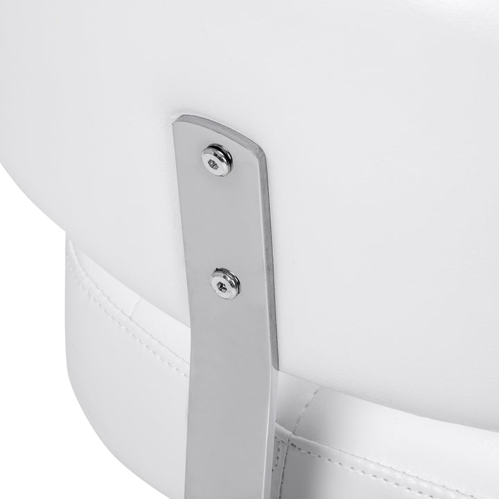 Sgabello con Ruote Giovanni Y08 Bianco - immagine 8