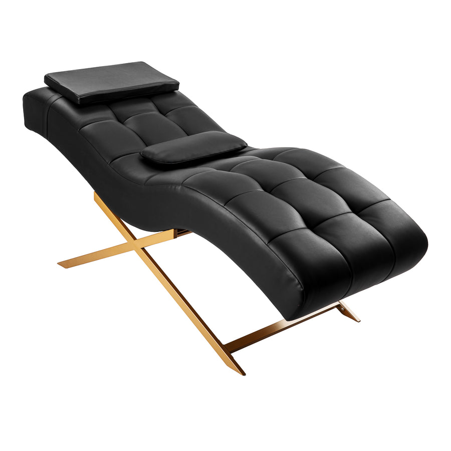 Lettino Ciglia Sillon Alba Nero-Oro