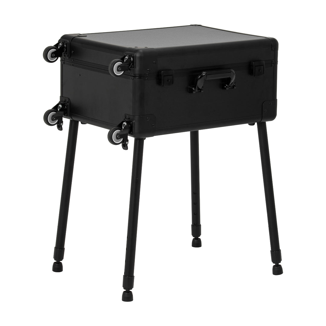 Valigia Trucco Postazione Mobile Plus con Specchio Illuminato e Casse Nero - immagine 2
