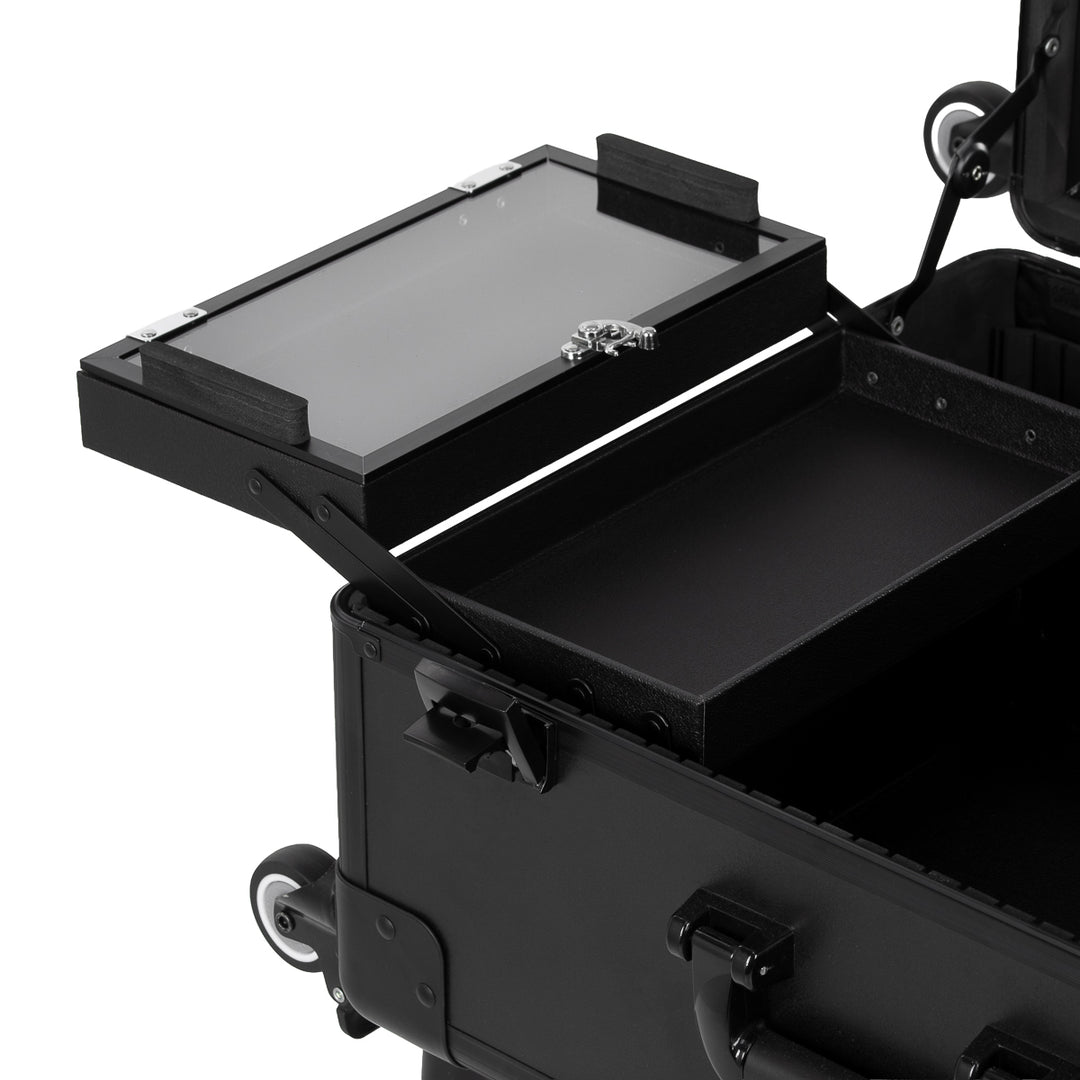 Valigia Trucco Postazione Mobile Plus con Specchio Illuminato e Casse Nero - immagine 12