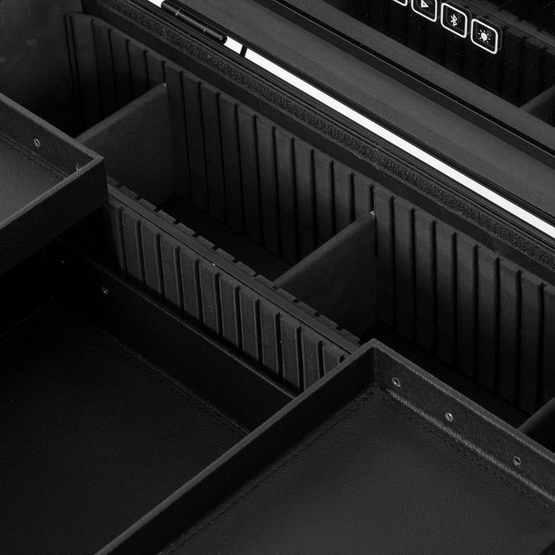 Valigia Trucco Postazione Mobile Plus con Specchio Illuminato e Casse Nero - immagine 13