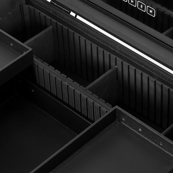 Valigia Trucco Postazione Mobile Plus con Specchio Illuminato e Casse Nero - immagine 13