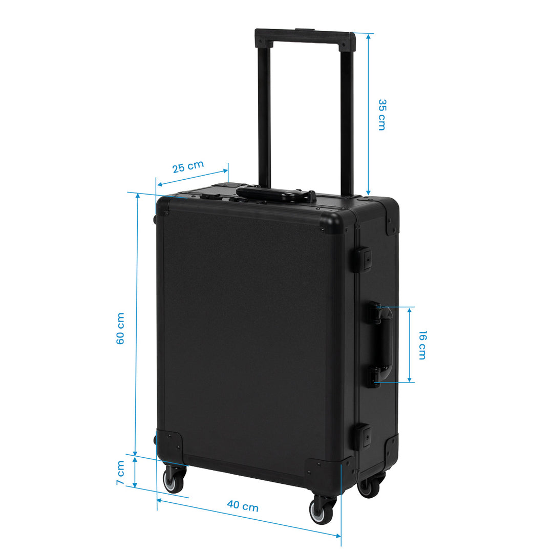 Valigia Trucco Postazione Mobile Plus con Specchio Illuminato e Casse Nero - immagine 15