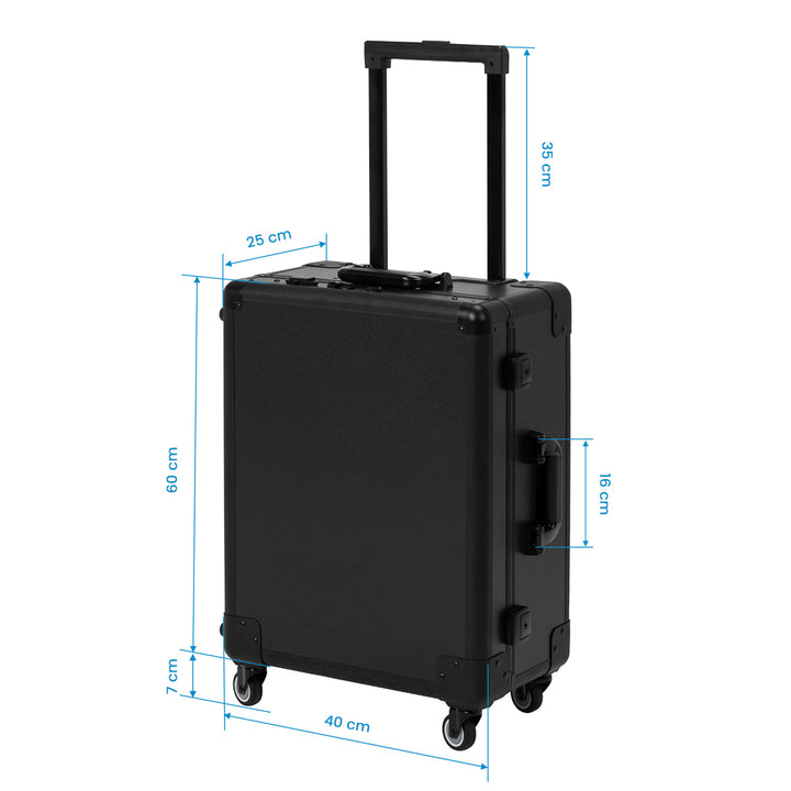 Valigia Trucco Postazione Mobile Plus con Specchio Illuminato e Casse Nero - immagine 15