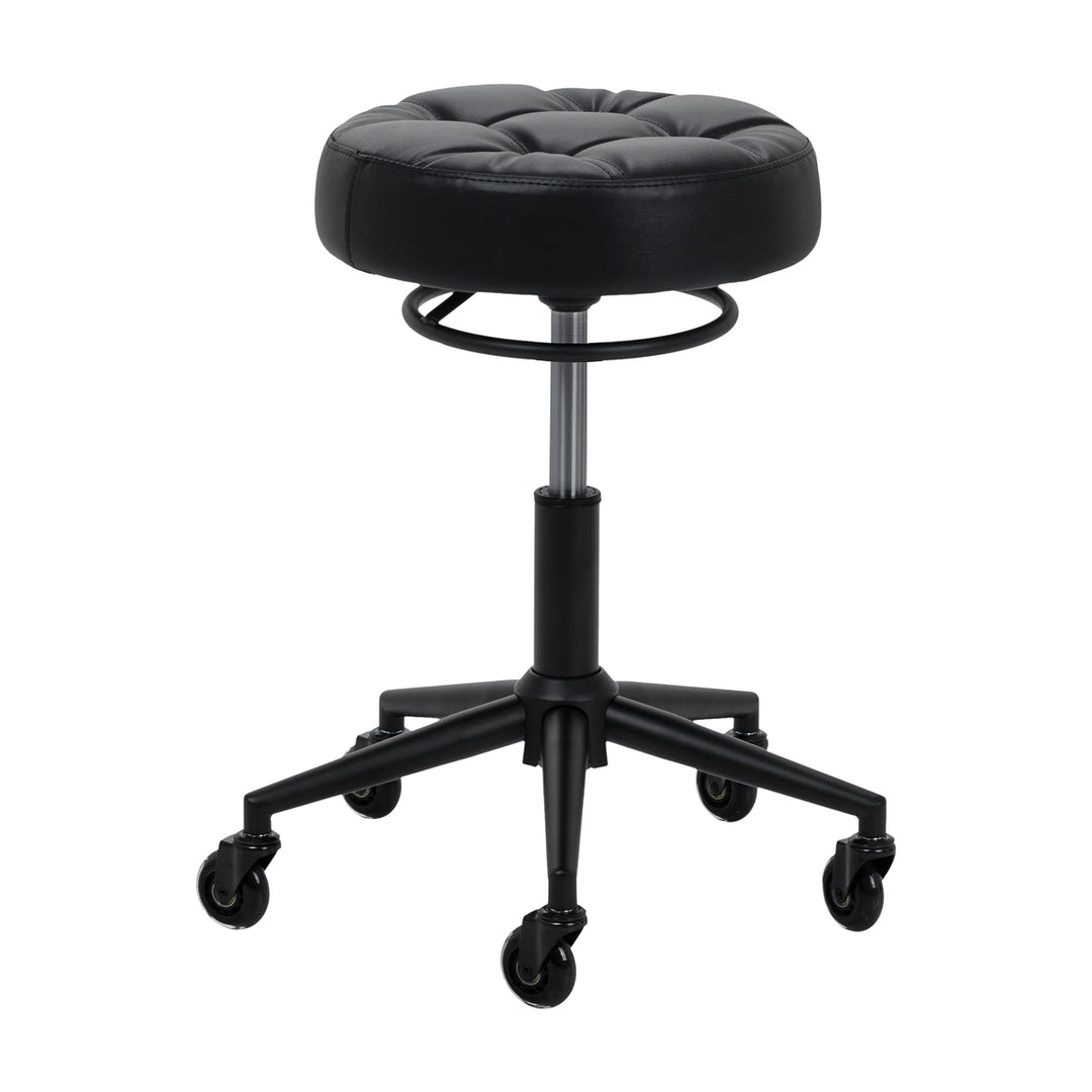 Sgabello con Ruote Gabbiano D054 Nero - immagine 2