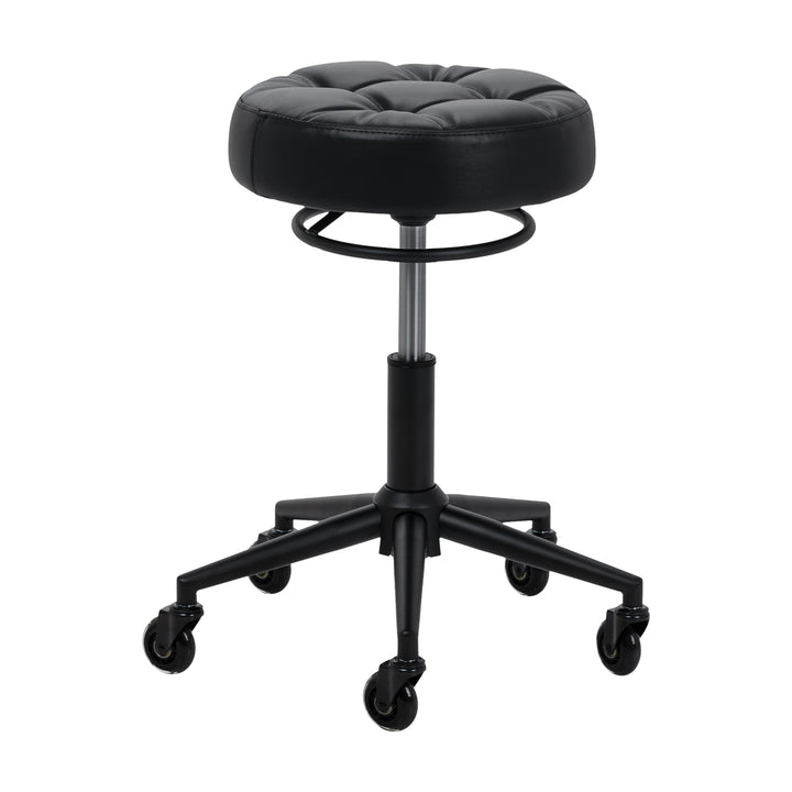 Sgabello con Ruote Gabbiano D054 Nero - immagine 2