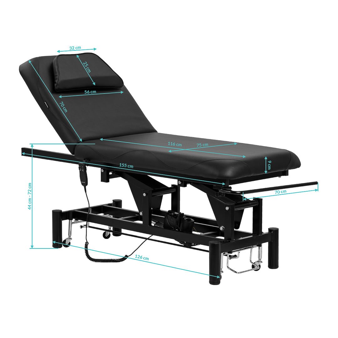 Lettino da massaggio elettrico Azzurro 684A 1 Nero - immagine 18