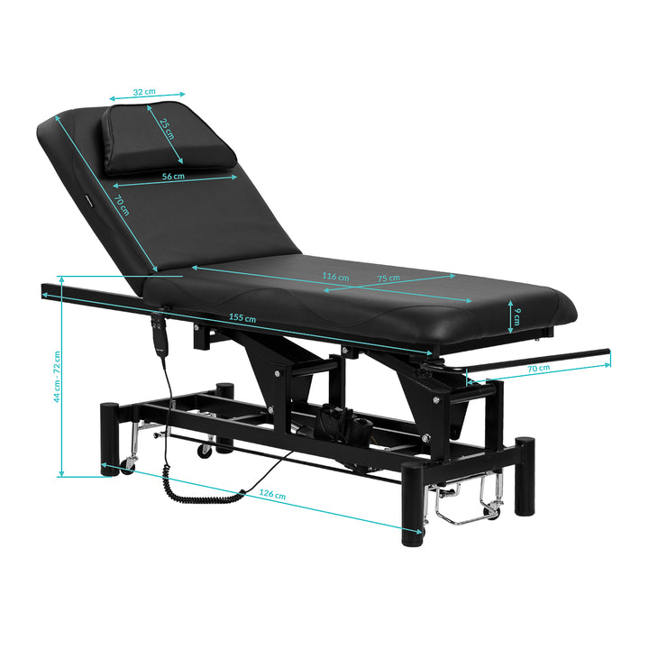 Lettino da massaggio elettrico Azzurro 684A 1 Nero - immagine 18
