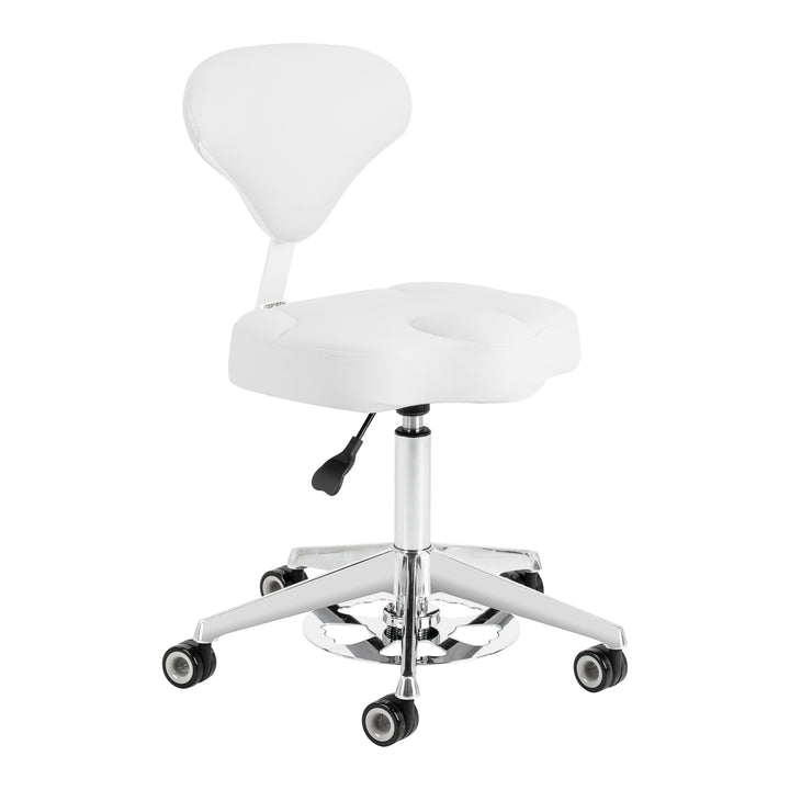 Sgabello con Ruote Azzurro 156F Bump-Up Bianco Neve