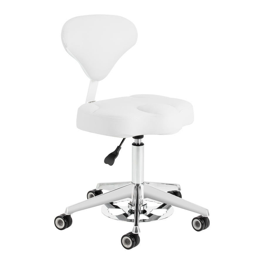 Sgabello con Ruote Azzurro 156F Bump-Up Bianco Neve