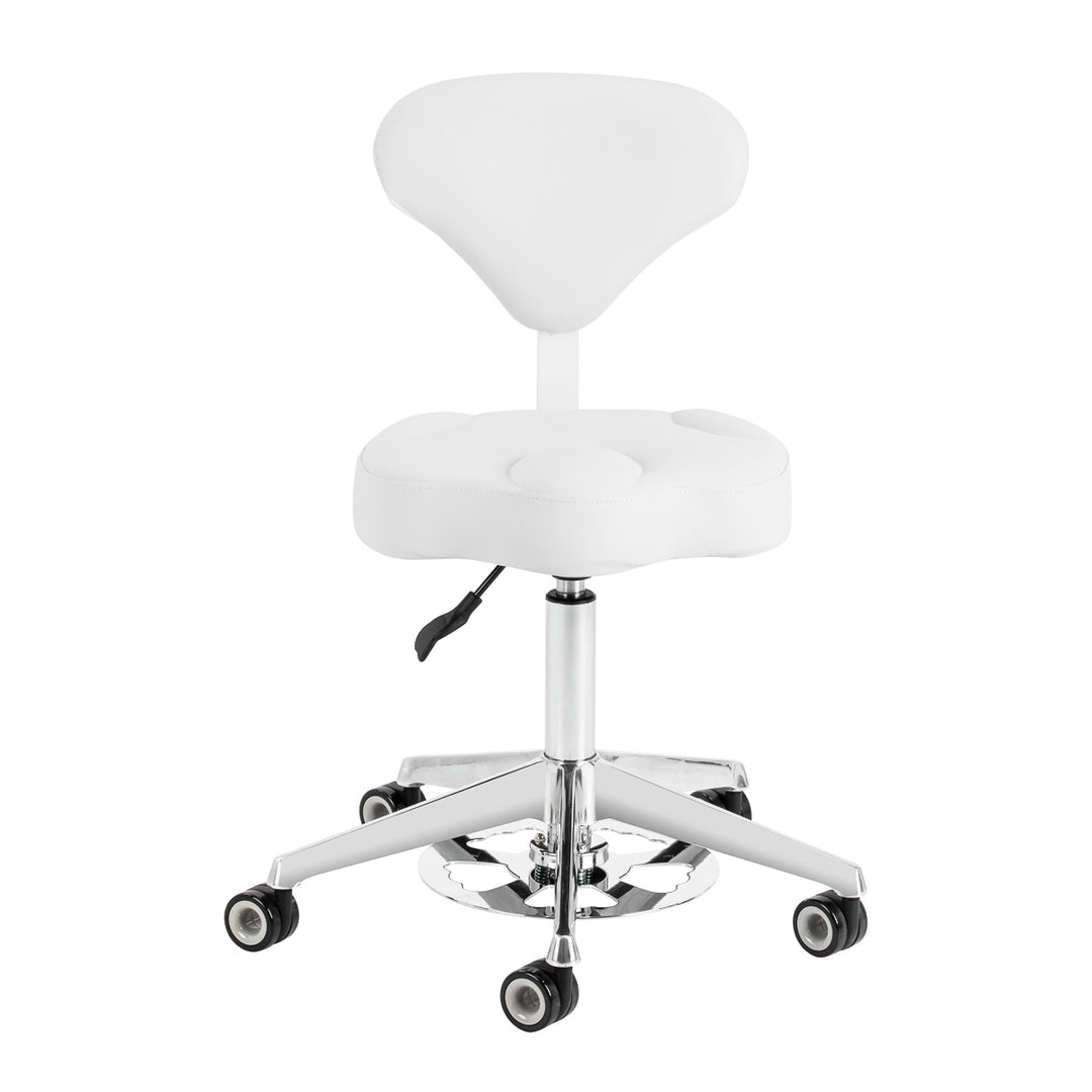 Sgabello con Ruote Azzurro 156F Bump-Up Bianco Neve - immagine 2