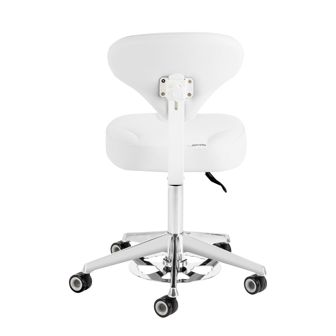Sgabello con Ruote Azzurro 156F Bump-Up Bianco Neve - immagine 3