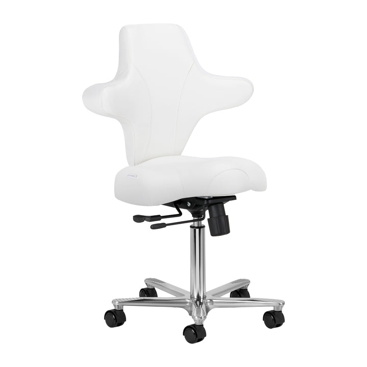 Sgabello con Ruote Azzurro Special 152 Bianco neve