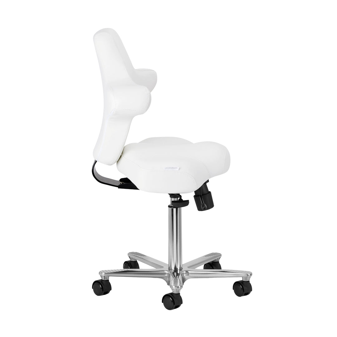 Sgabello con Ruote Azzurro Special 152 Bianco neve - immagine 4