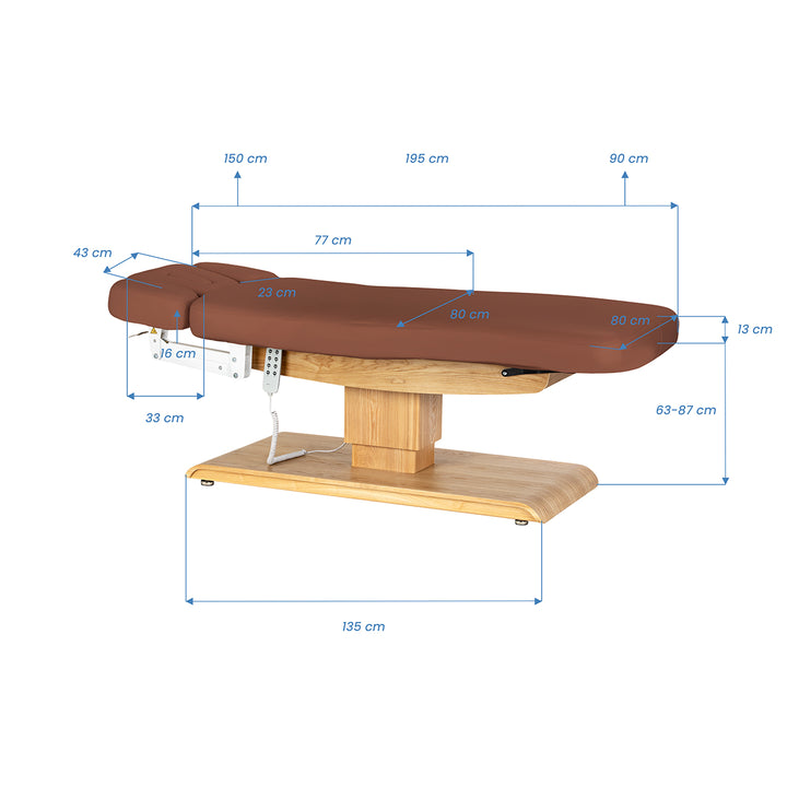 Lettino da massaggio elettrico Sillon Relax Marrone-Marrone chiaro - immagine 20