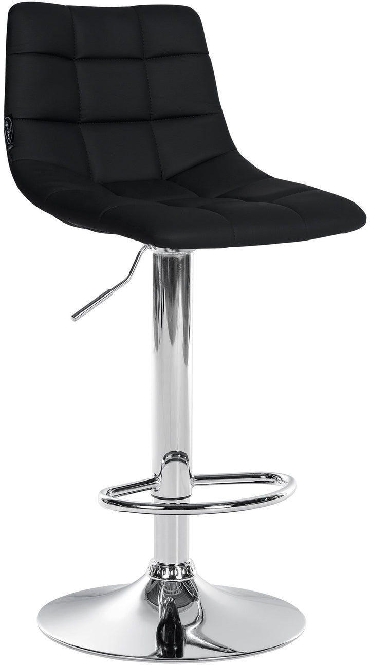 Sgabello da Bar 107 Ecopelle Nero