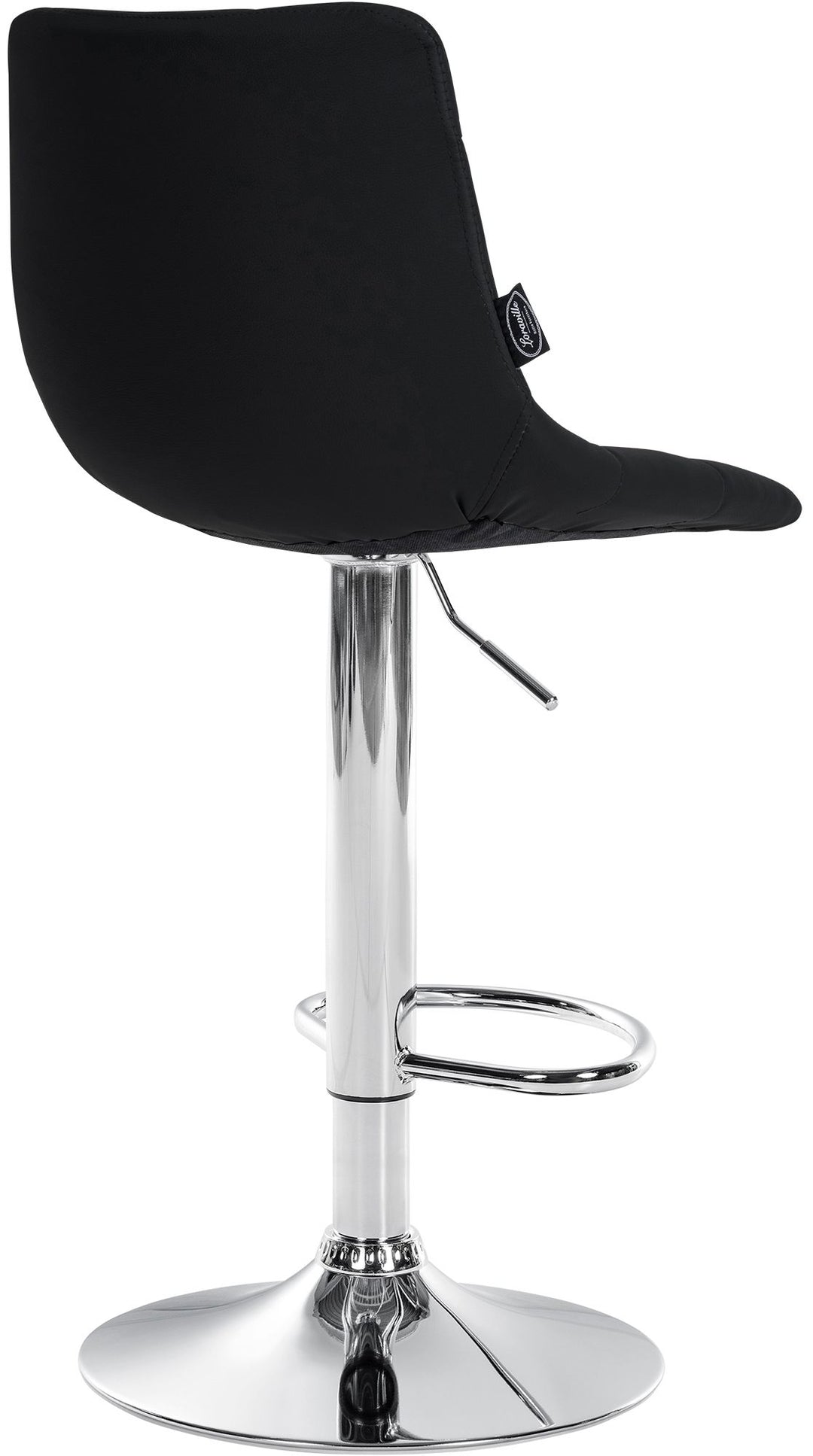 Sgabello da Bar 107 Ecopelle Nero - immagine 5