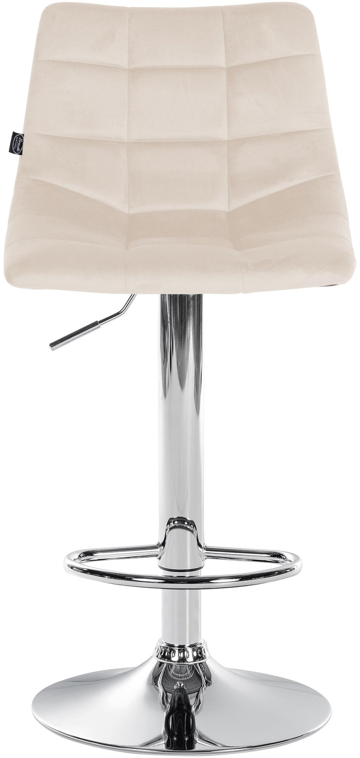 Sgabello da Bar 107 Velluto Crema - immagine 3