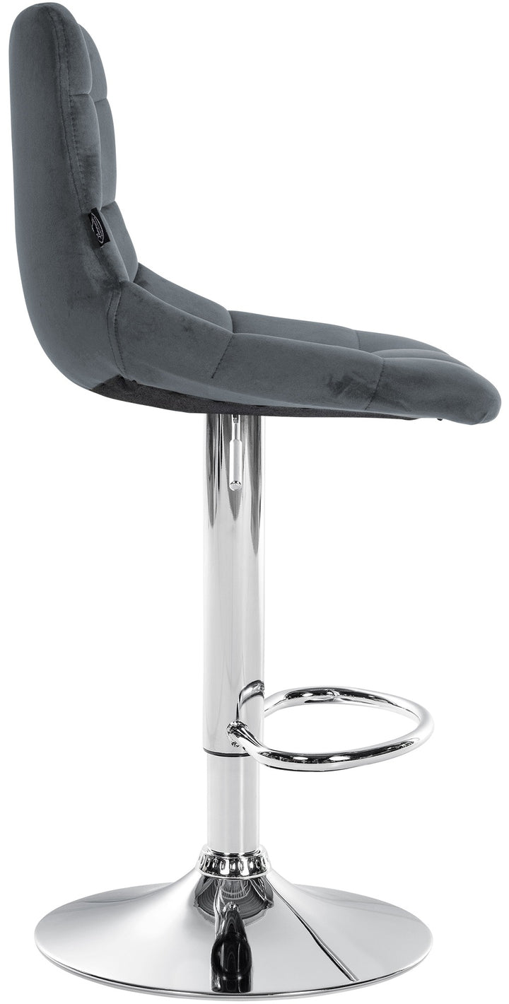 Sgabello da Bar 107 Velluto Grigio scuro - immagine 4