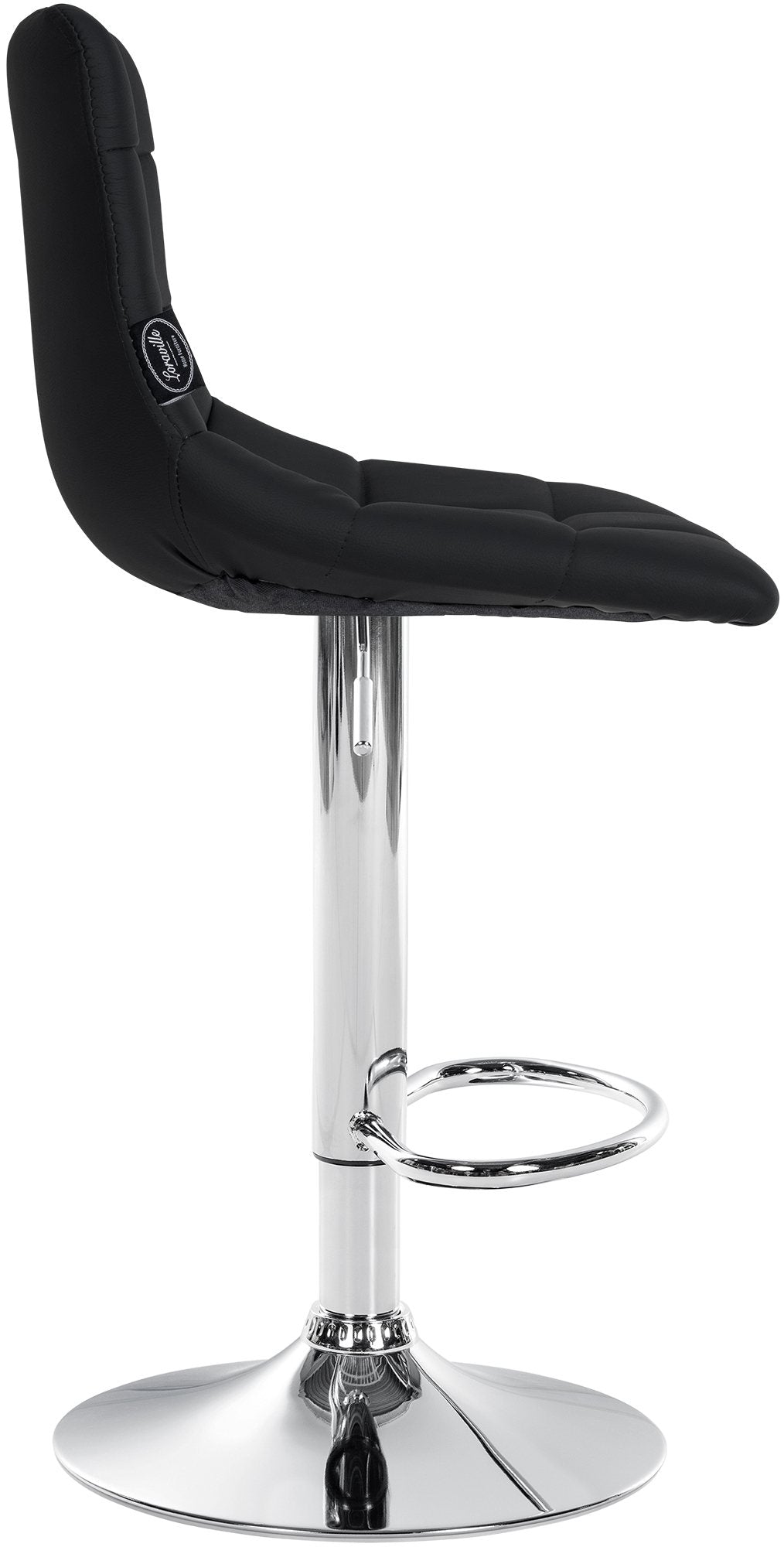 Sgabello da Bar 107 Ecopelle Nero - immagine 4