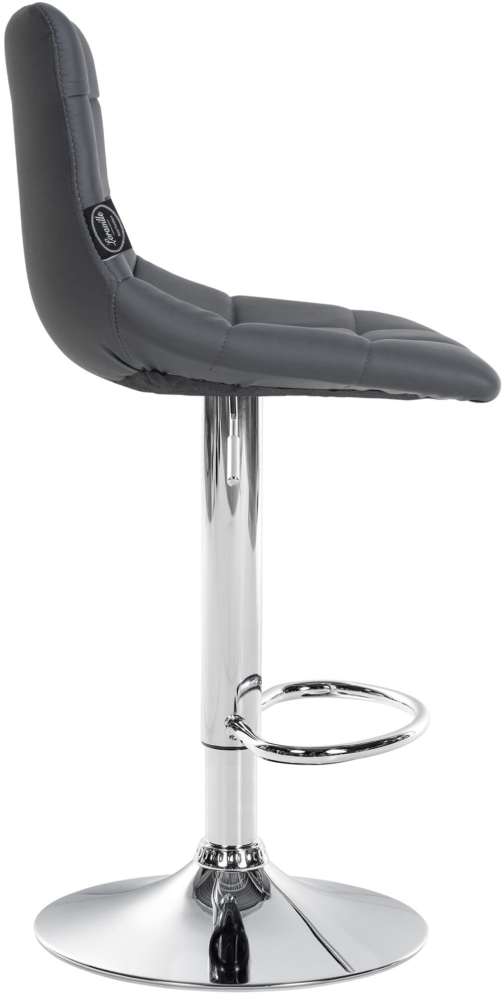 Sgabello da Bar 107 Ecopelle Grigio - immagine 4