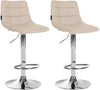 Set da 2 Sgabelli da Bar 107 Ecopelle Crema