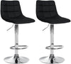 Set da 2 Sgabelli da Bar 107 Ecopelle Nero