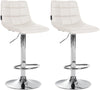 Set da 2 Sgabelli da Bar 107 Ecopelle Bianco