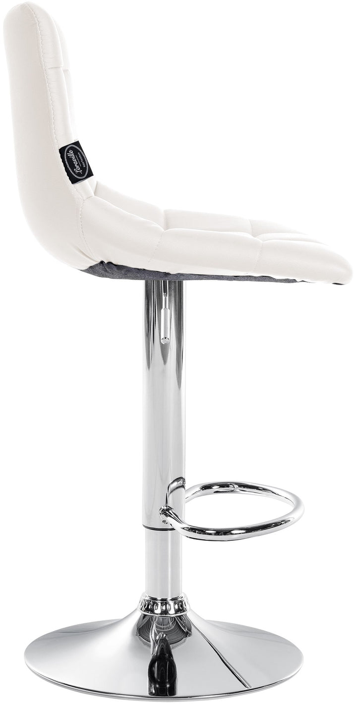 Set da 2 Sgabelli da Bar 107 Ecopelle Bianco - immagine 5