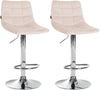 Set da 2 Sgabelli da Bar 107 Velluto Beige