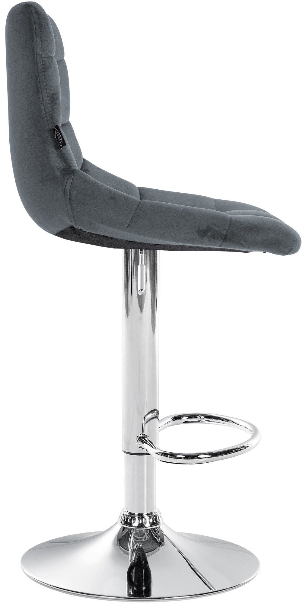 Set da 2 Sgabelli da Bar 107 Velluto Grigio scuro - immagine 5
