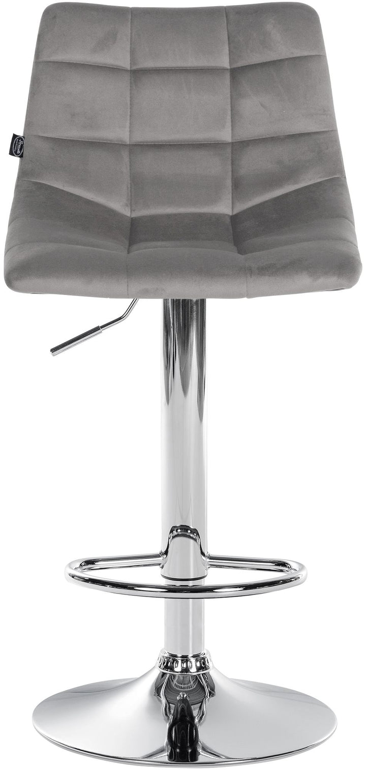 Set da 2 Sgabelli da Bar 107 Velluto Grigio - immagine 4