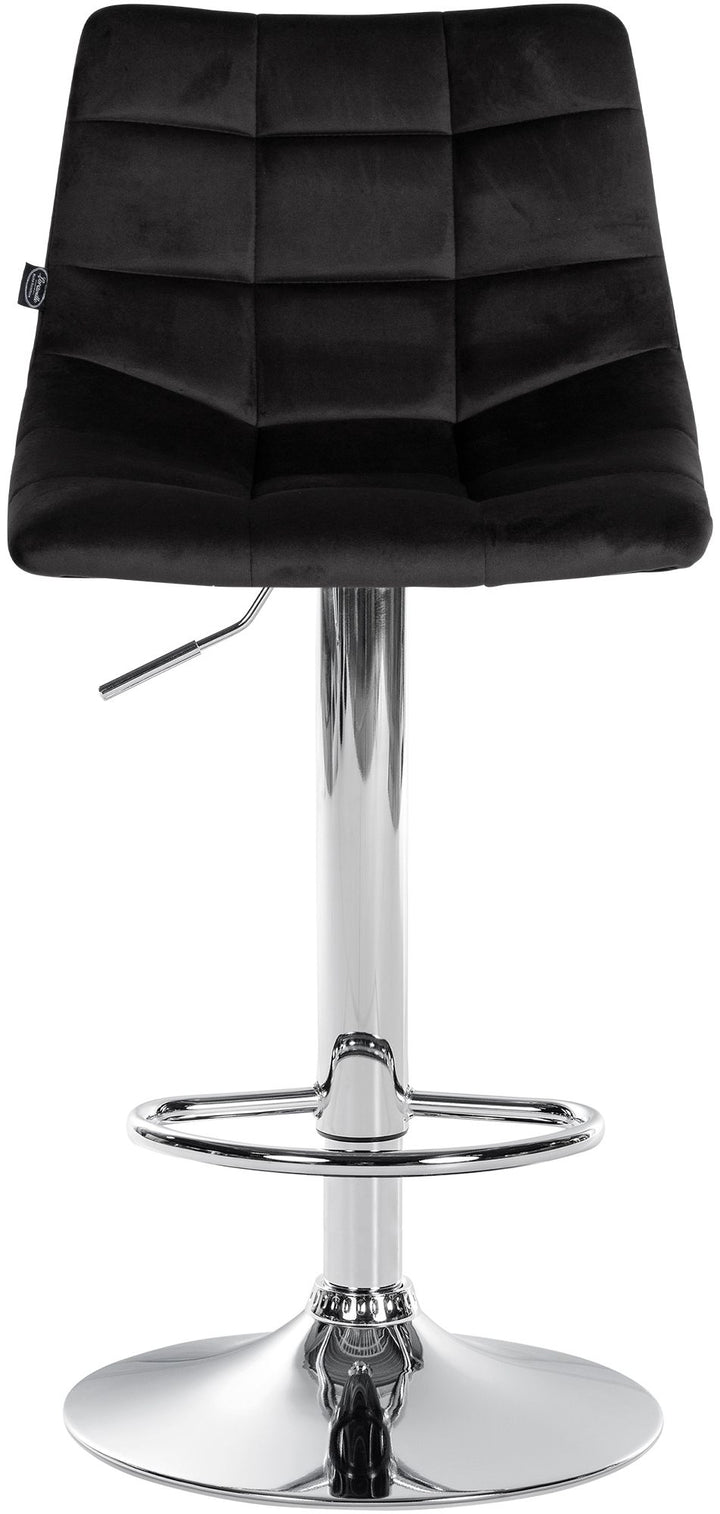 Set da 2 Sgabelli da Bar 107 Velluto Nero - immagine 4