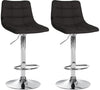 Set da 2 Sgabelli da Bar 107 Tessuto Nero