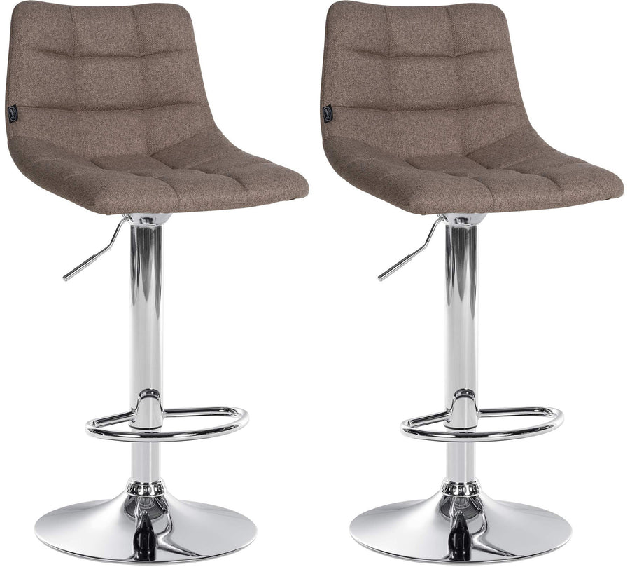 Set da 2 Sgabelli da Bar 107 Tessuto Talpa
