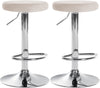 Set da 2 Sgabelli da Bar 109 Velluto Crema