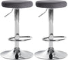 Set da 2 Sgabelli da Bar 109 Velluto Grigio scuro