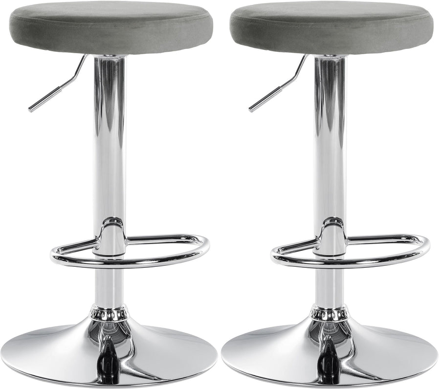 Set da 2 Sgabelli da Bar 109 Velluto Grigio