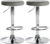 Set da 2 Sgabelli da Bar 109 Velluto Grigio